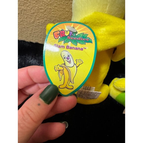 Vintage Fruit Seedies Plush Toy Set: Slam Banana & Broccoli By Toybox Creations - Picture 5 of 7